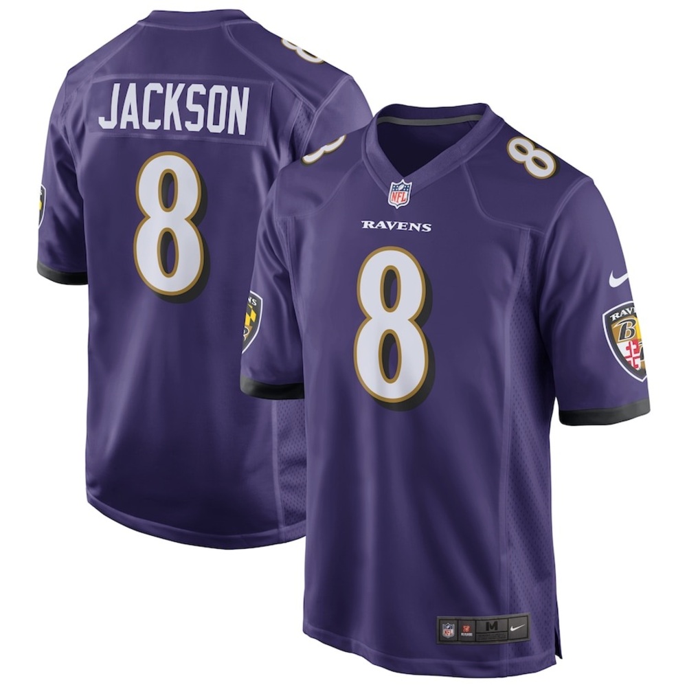 NWT Nike Men’s Baltimore Ravens Lamar Jackson Purple Game Player Jersey